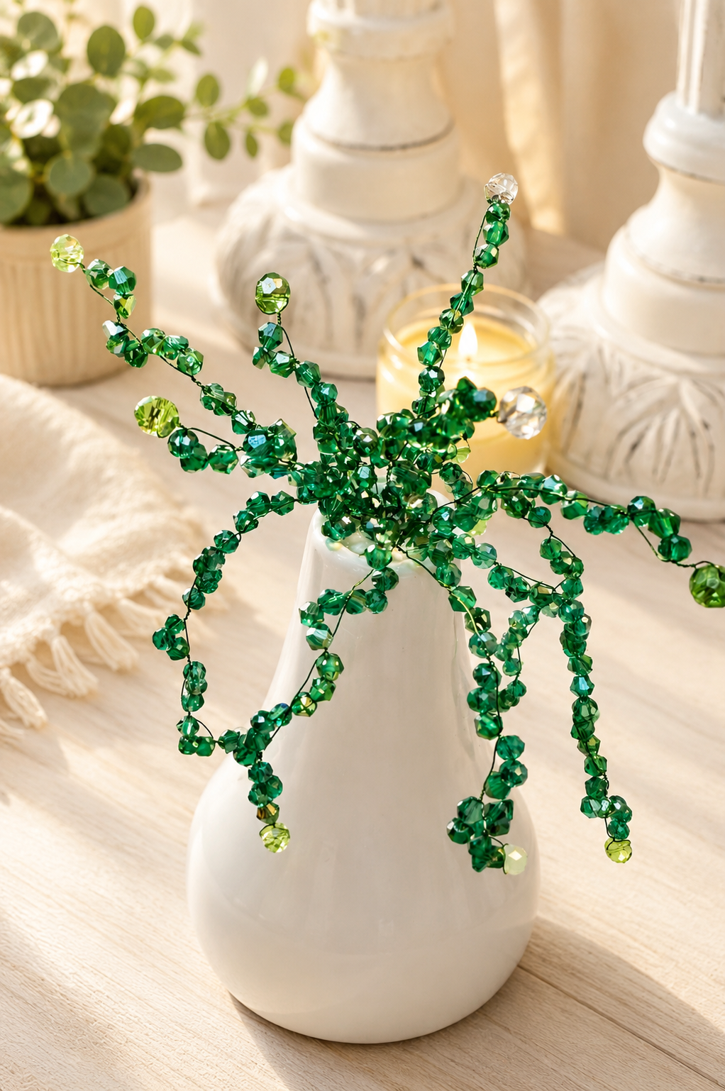 1 Home 4 Creativity - Beaded Plant/Flower - Everlasting Emereld - Available for pickup instore ONLY at 90 Samnah Crescent in Ingersoll