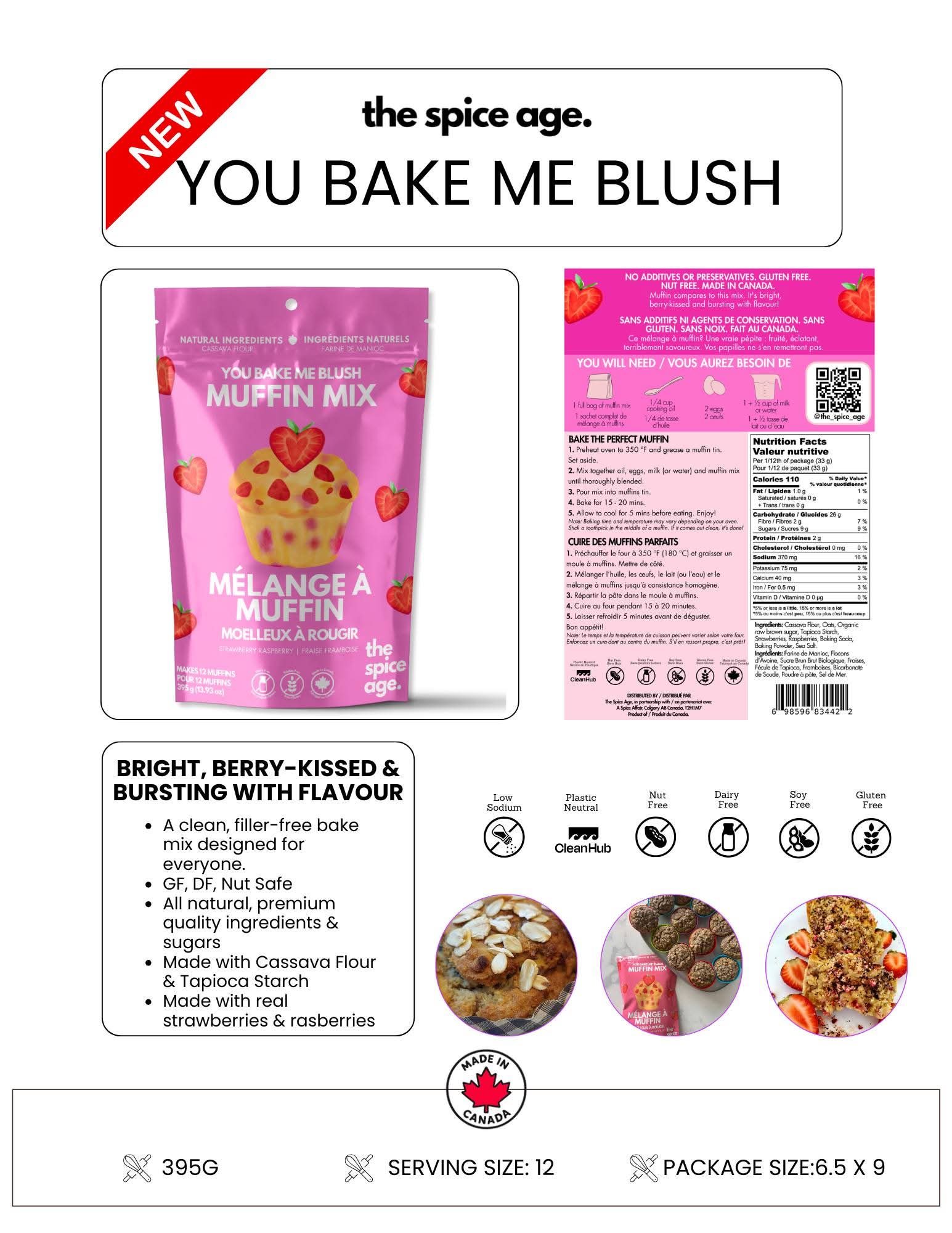 You Bake Me Blush Muffin Mix