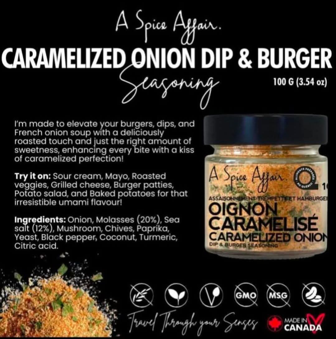 Caramelized Onion Dip & Burger