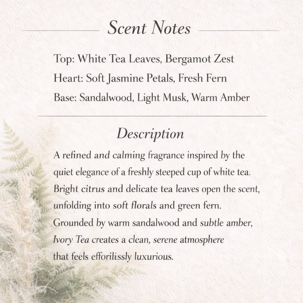 Large Candle - Ivory Tea