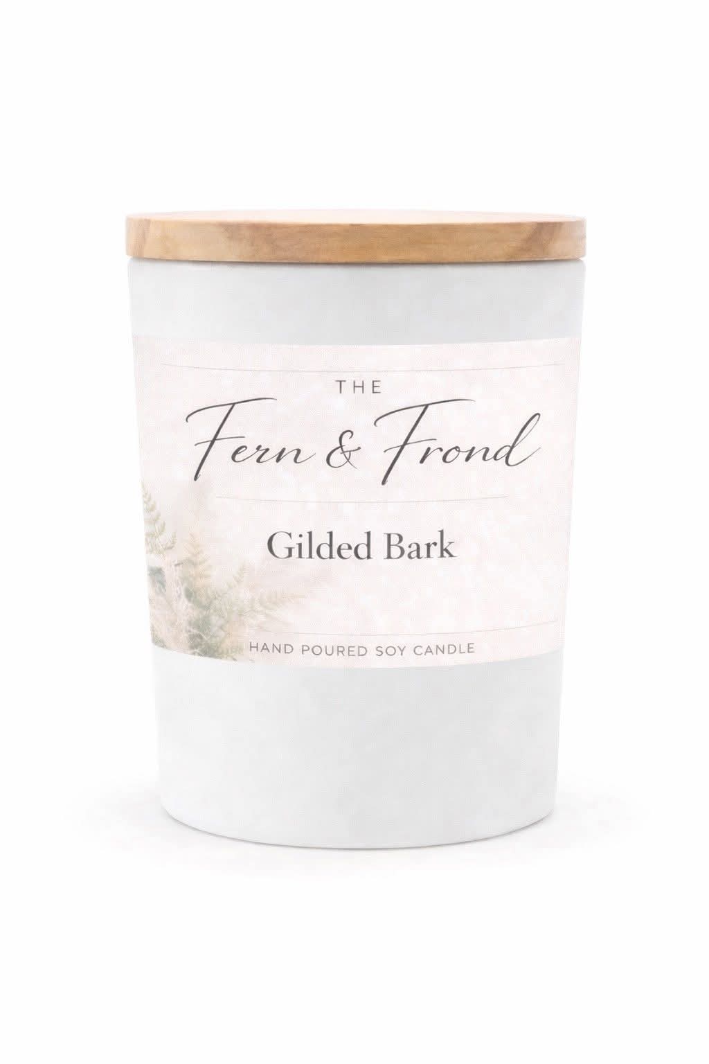 Large Candle - Gilded Bark