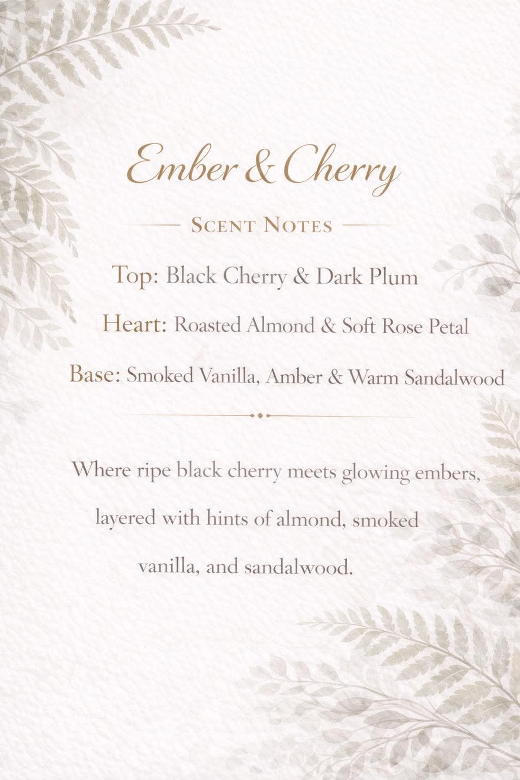 Large Candle - Ember & Cherry