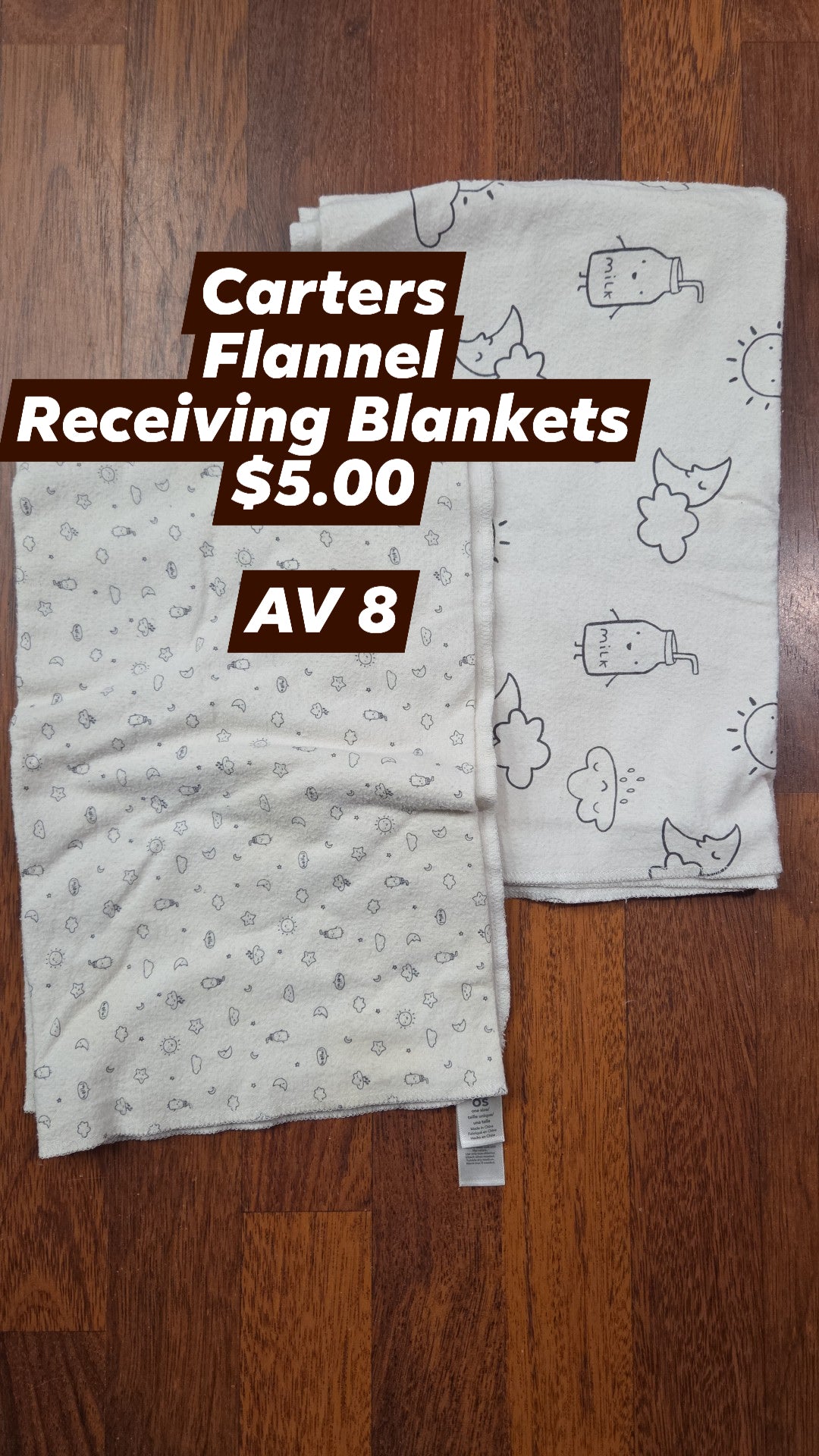 Carters Fleece Receiving Blankets