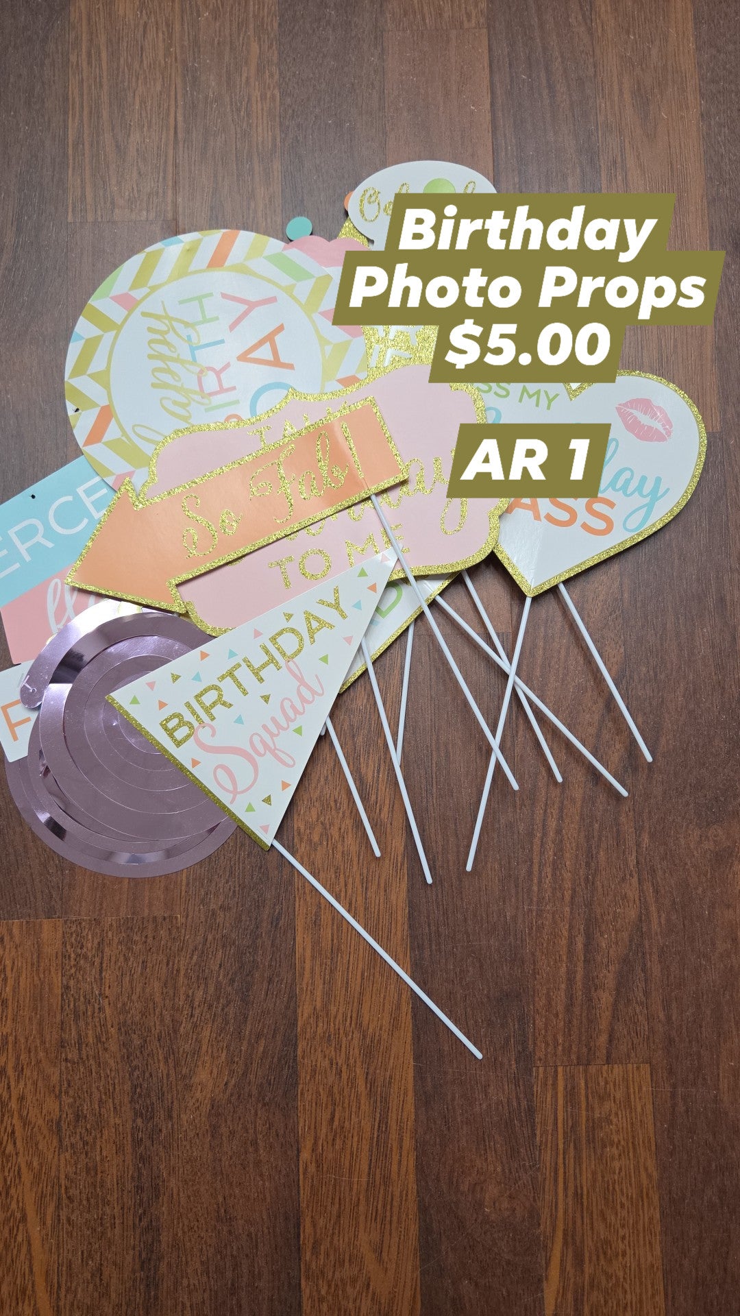 Birthday Photo Props