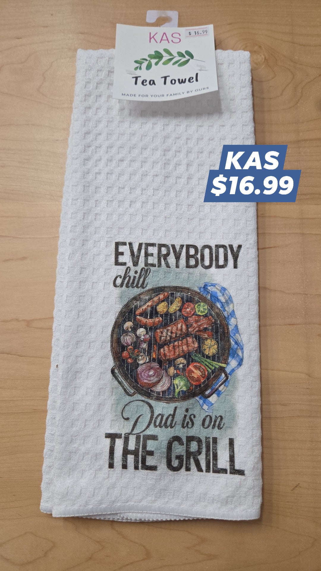 Tea Towel - Dad on the Grill