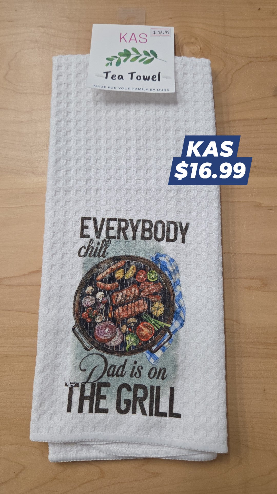 Tea Towel - Dad on the Grill