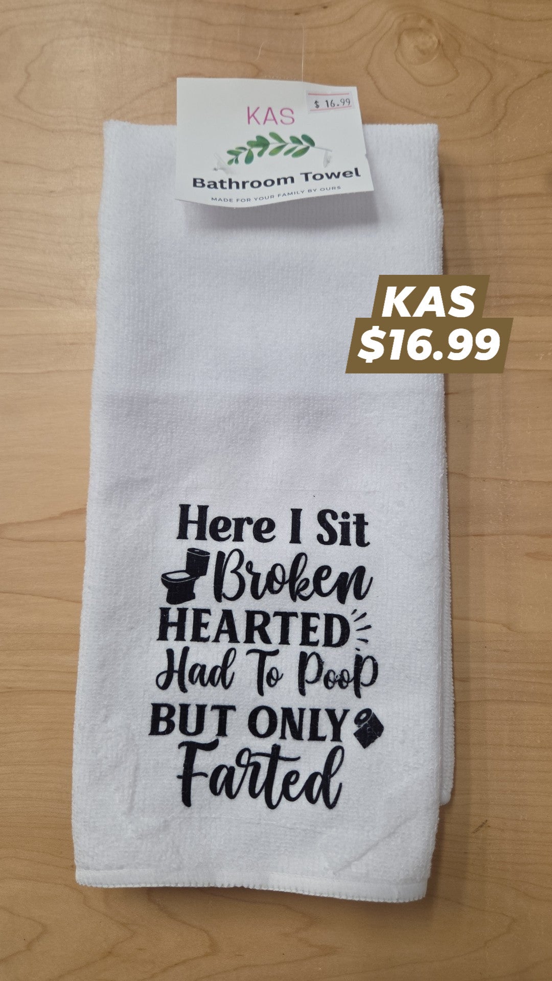 Bathroom Towel - Here I sit