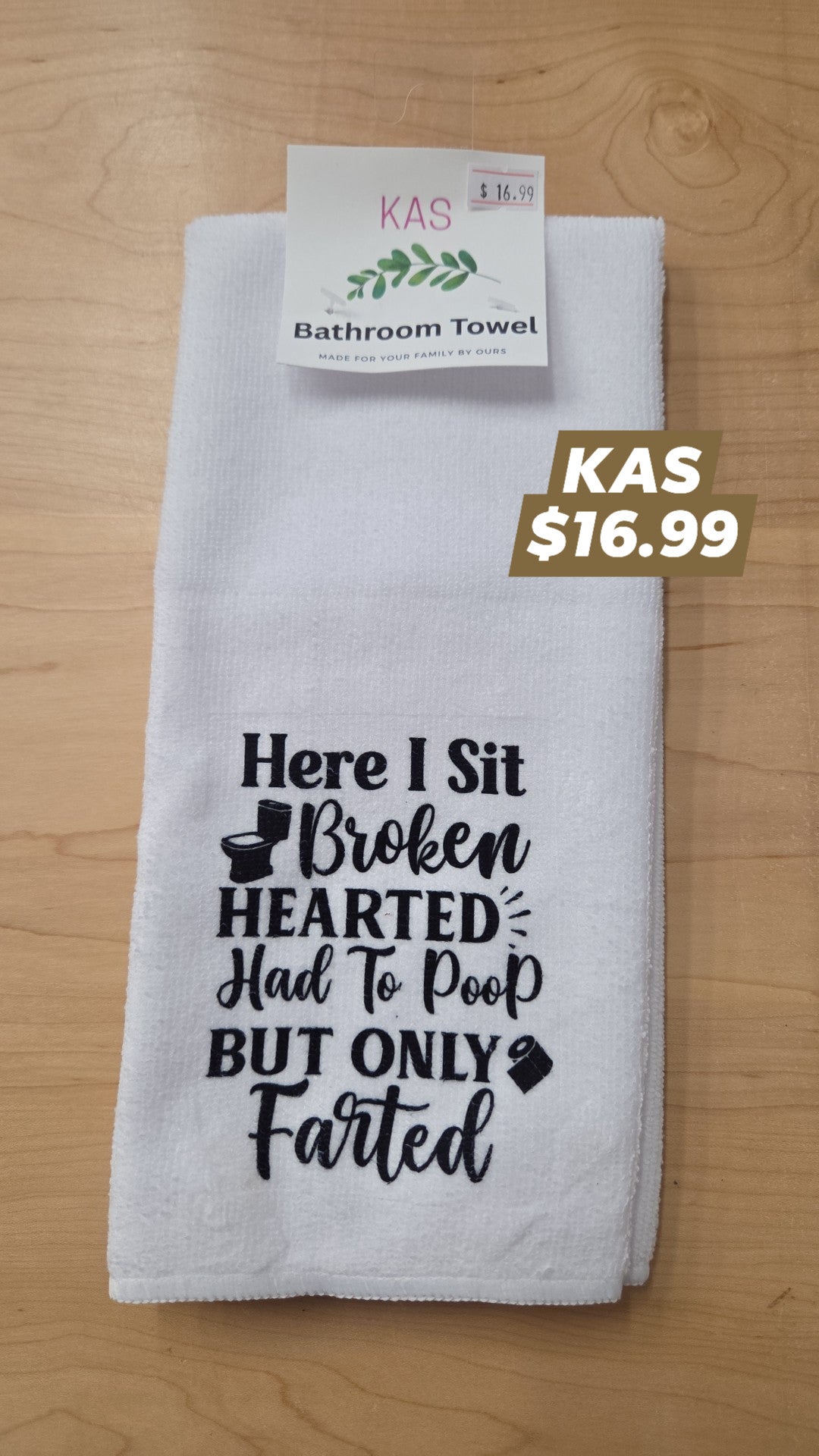 Bathroom Towel - Here I sit