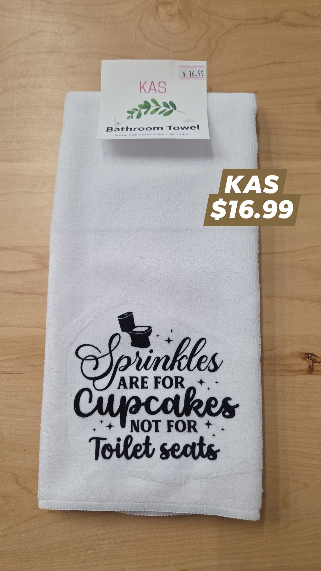 Bathroom Towel - Sprinkles are for cupcakes