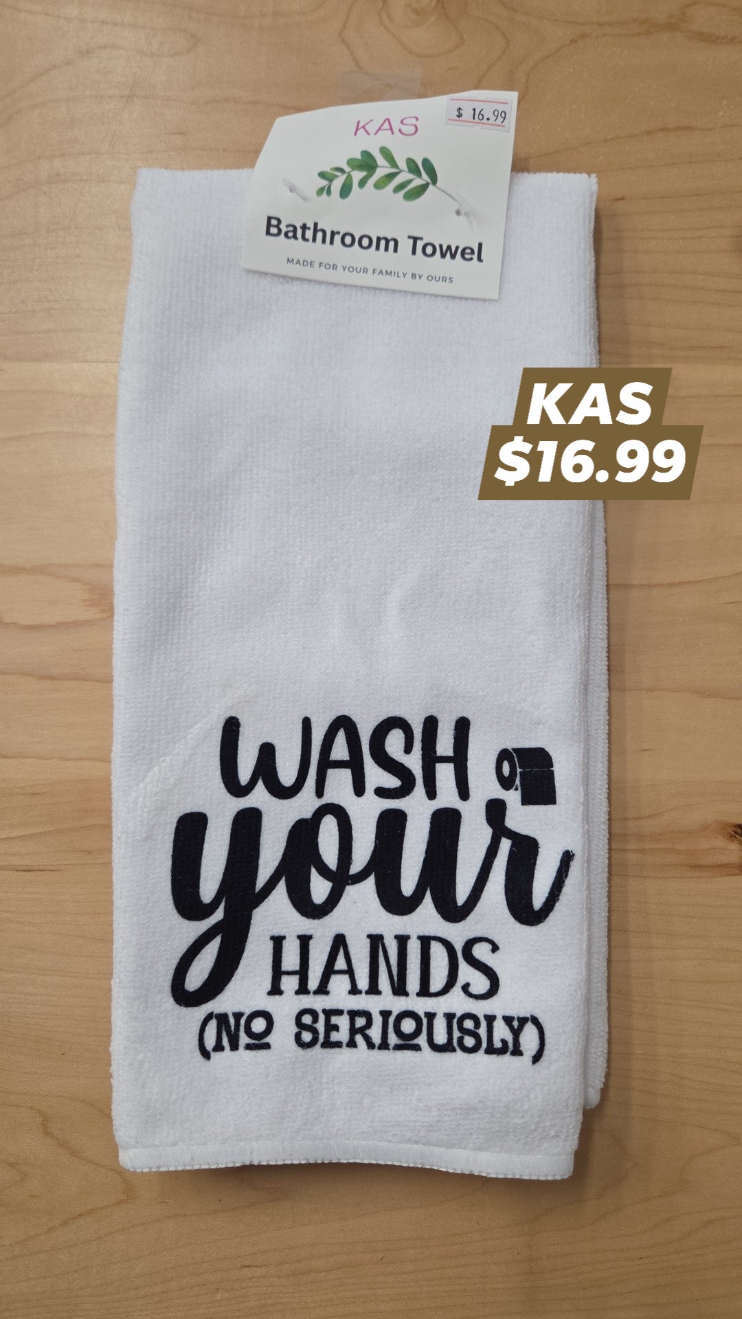 Bathroom Towel - wash your hands