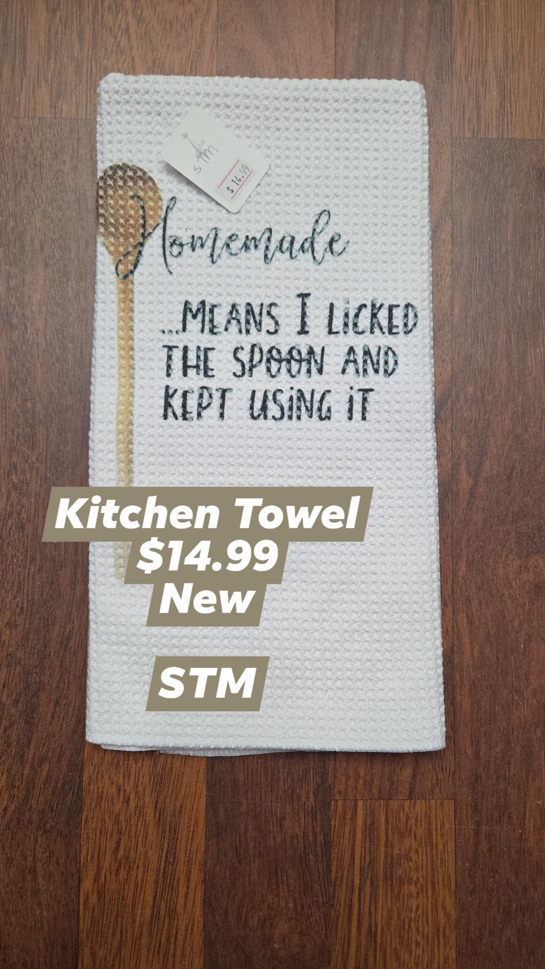 Kitchen Towel - Licked the spoon