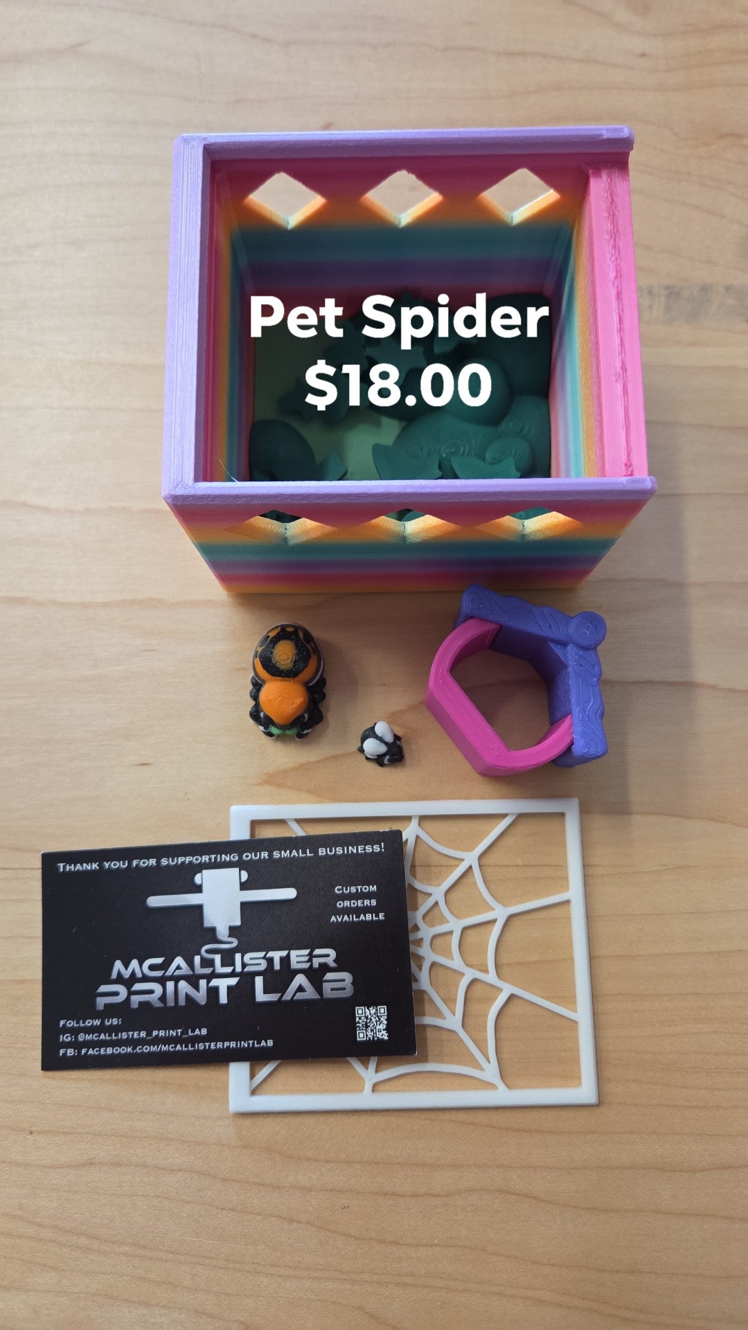 Mcallister Print Lab - Pet Spider with magnet fly