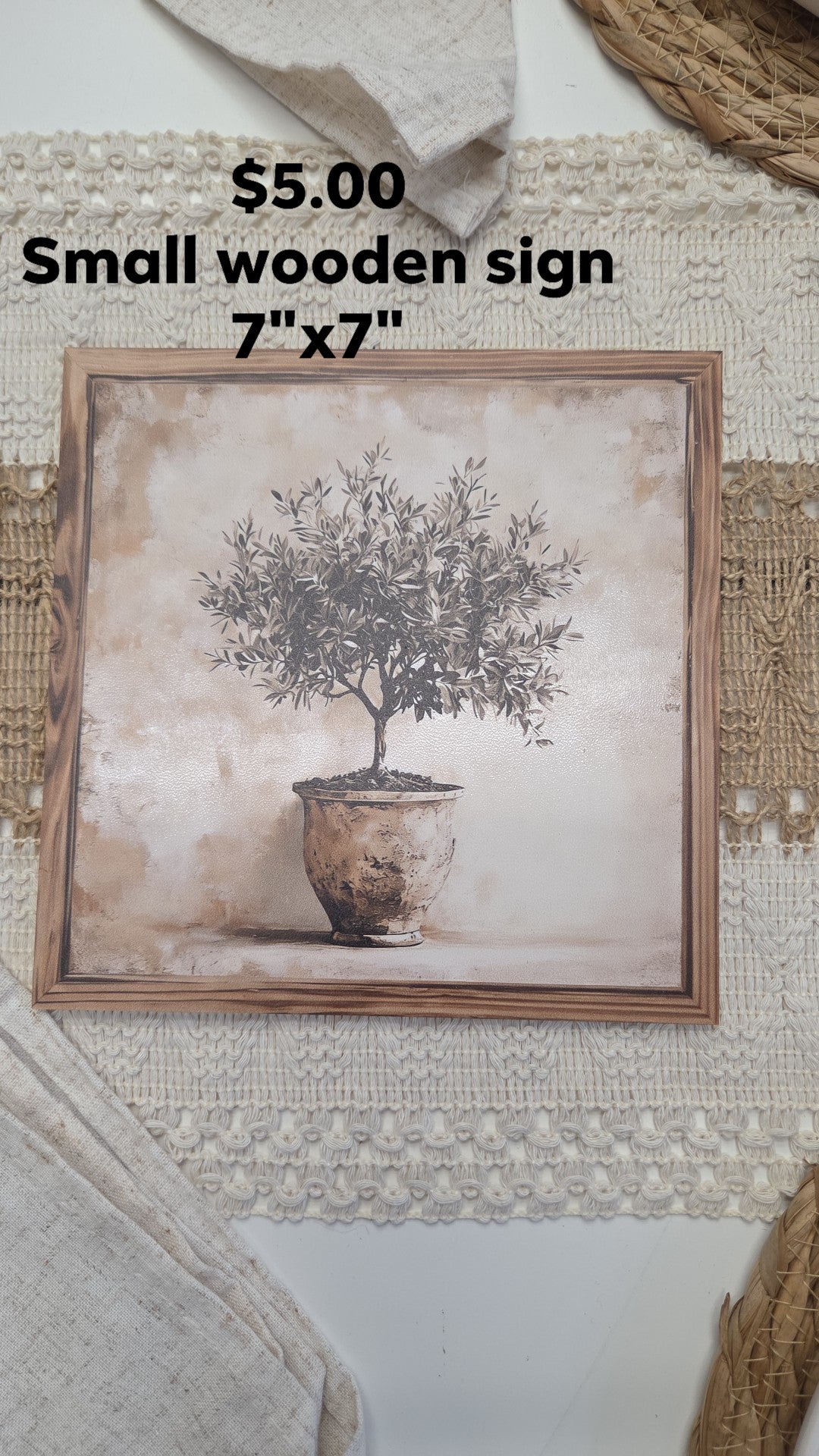 Wooden Sign - Plant