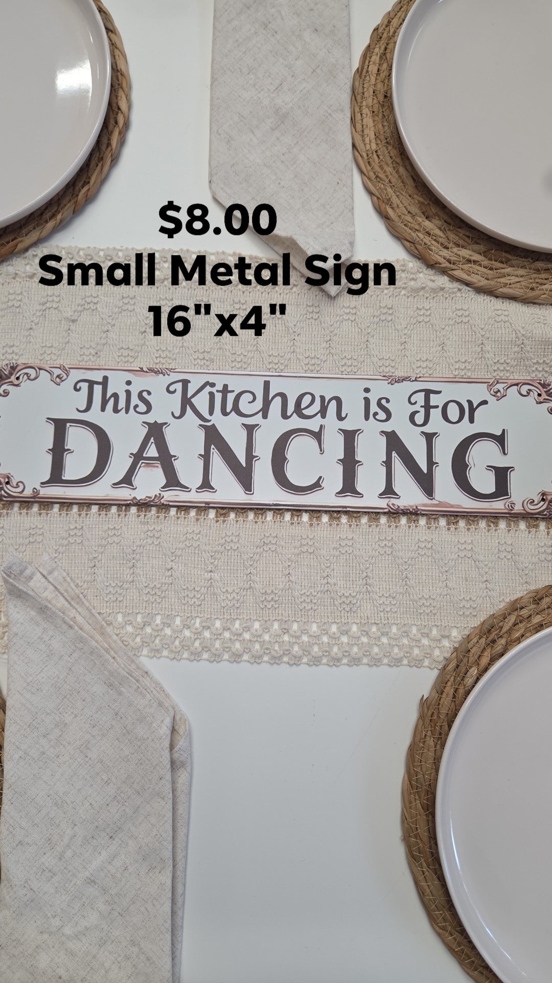 Metal Sign - This Kitchen is for Dancing