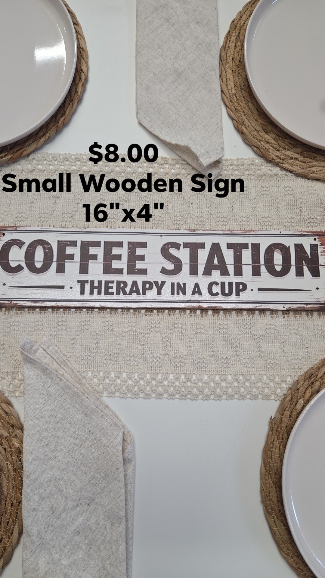 Wooden Sign - Coffee Station