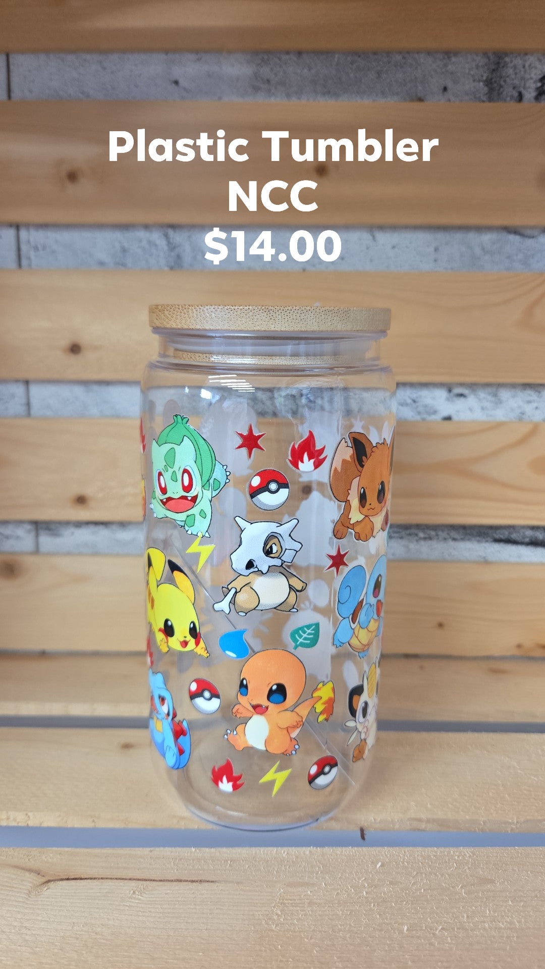 Natashas Custom Creations - Plastic Tumbler - Pokemon