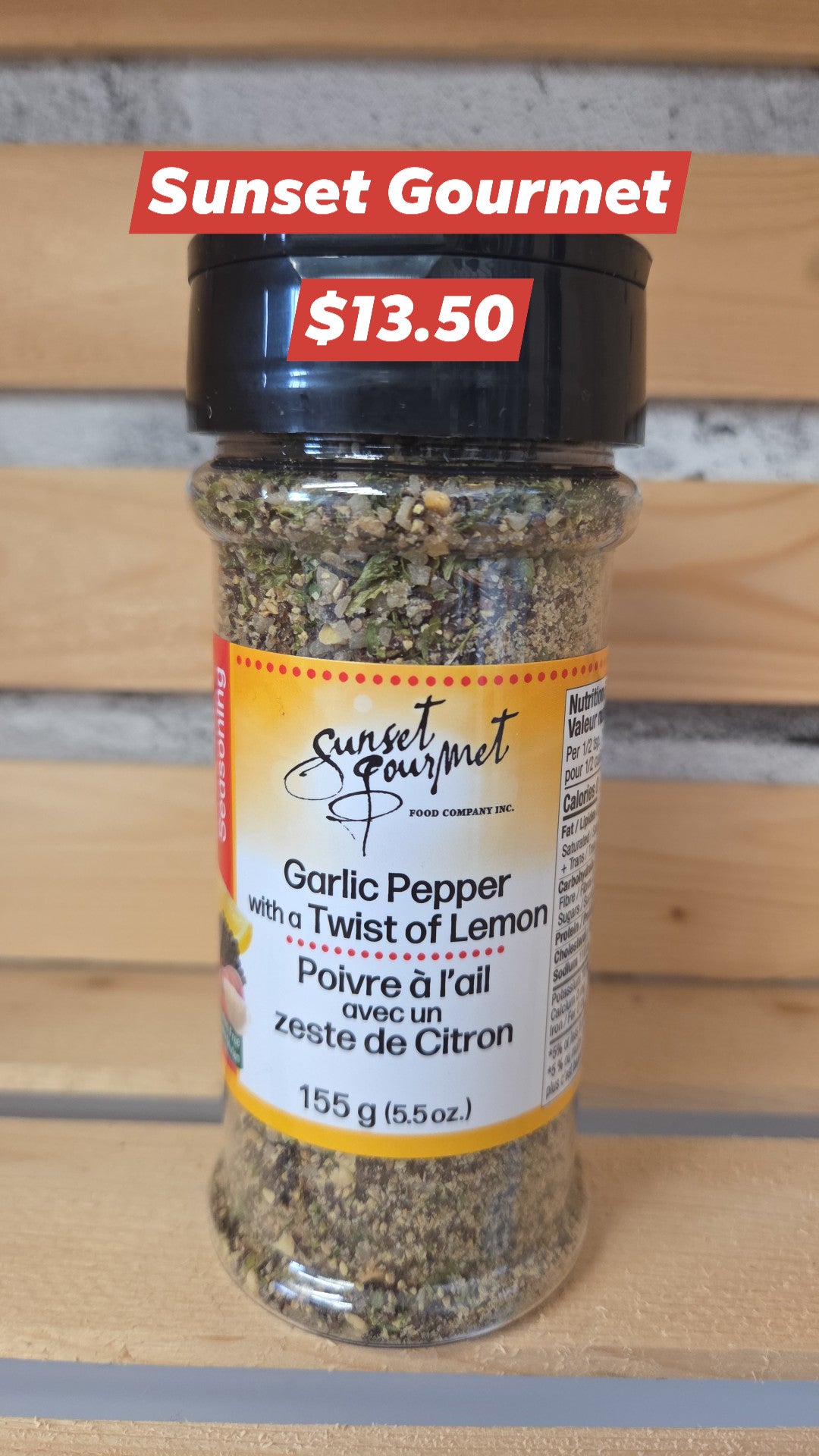 Sunset Gourmet - Garlic Pepper with a twist of lemon