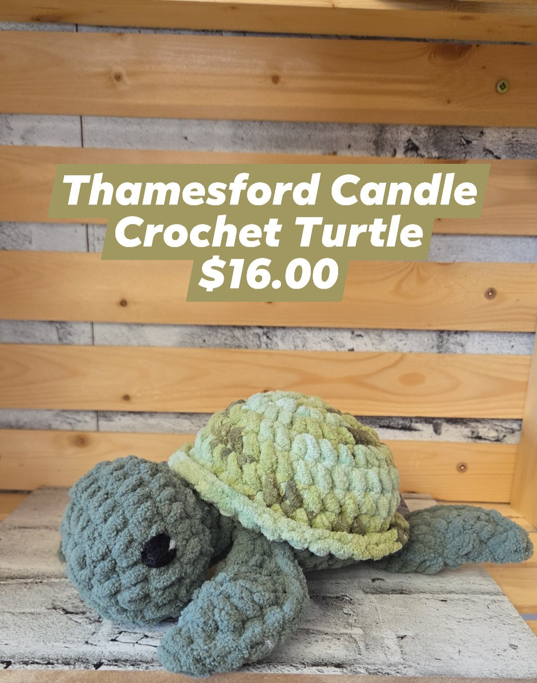 Thamesford Candle - Crochet Turtle