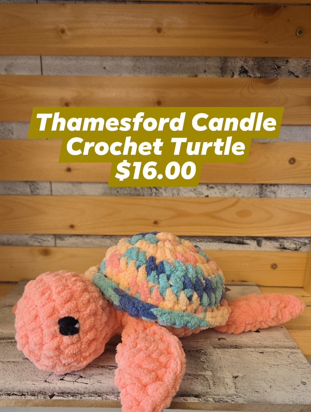 Thamesford Candle - Crochet Turtle