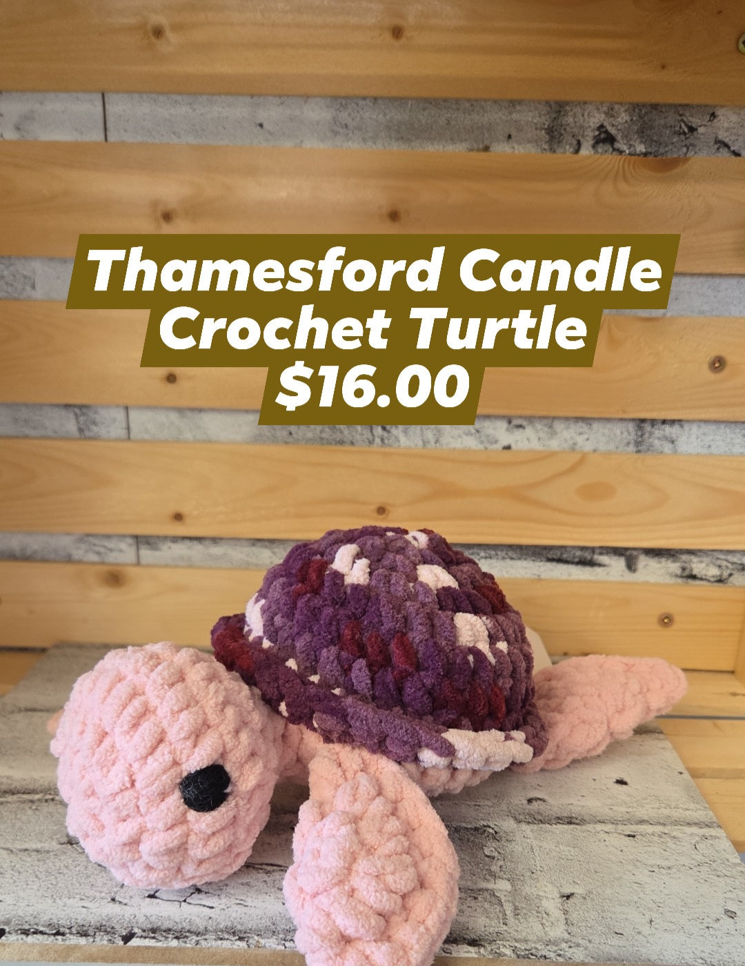 Thamesford Candle - Crochet Turtle