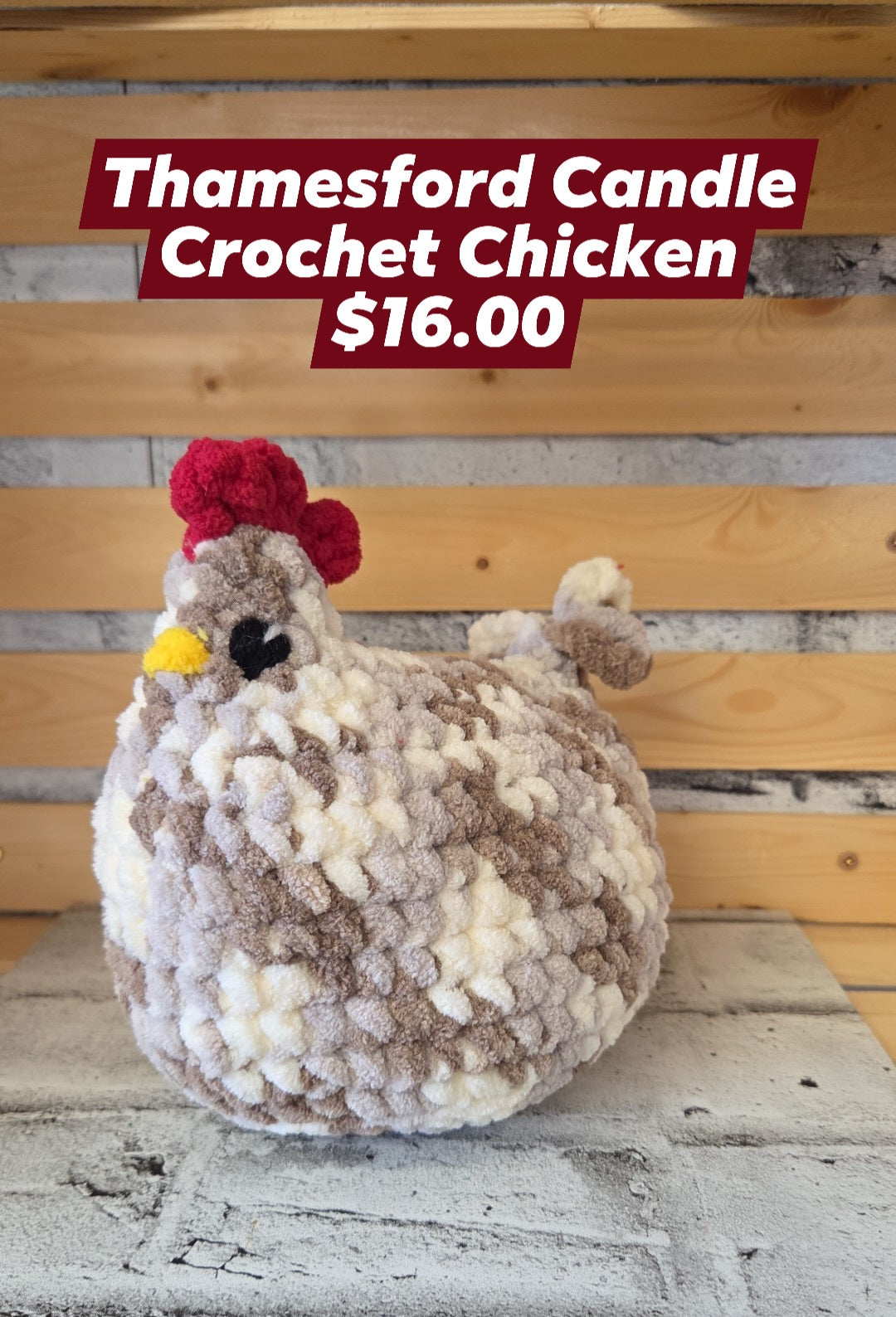 Thamesford Candle - Crochet Chicken