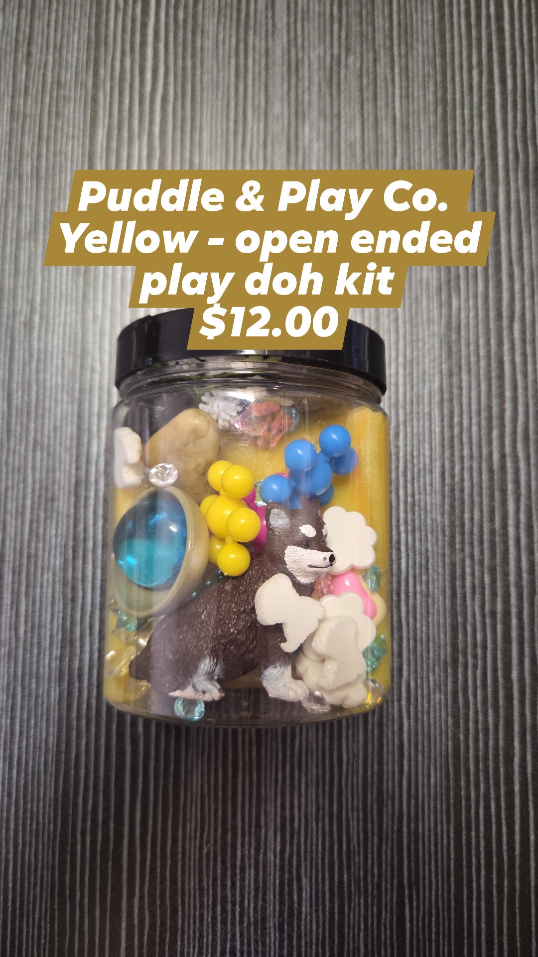 Puddle & Play Co. - Sensory Kit with Yellow Doh