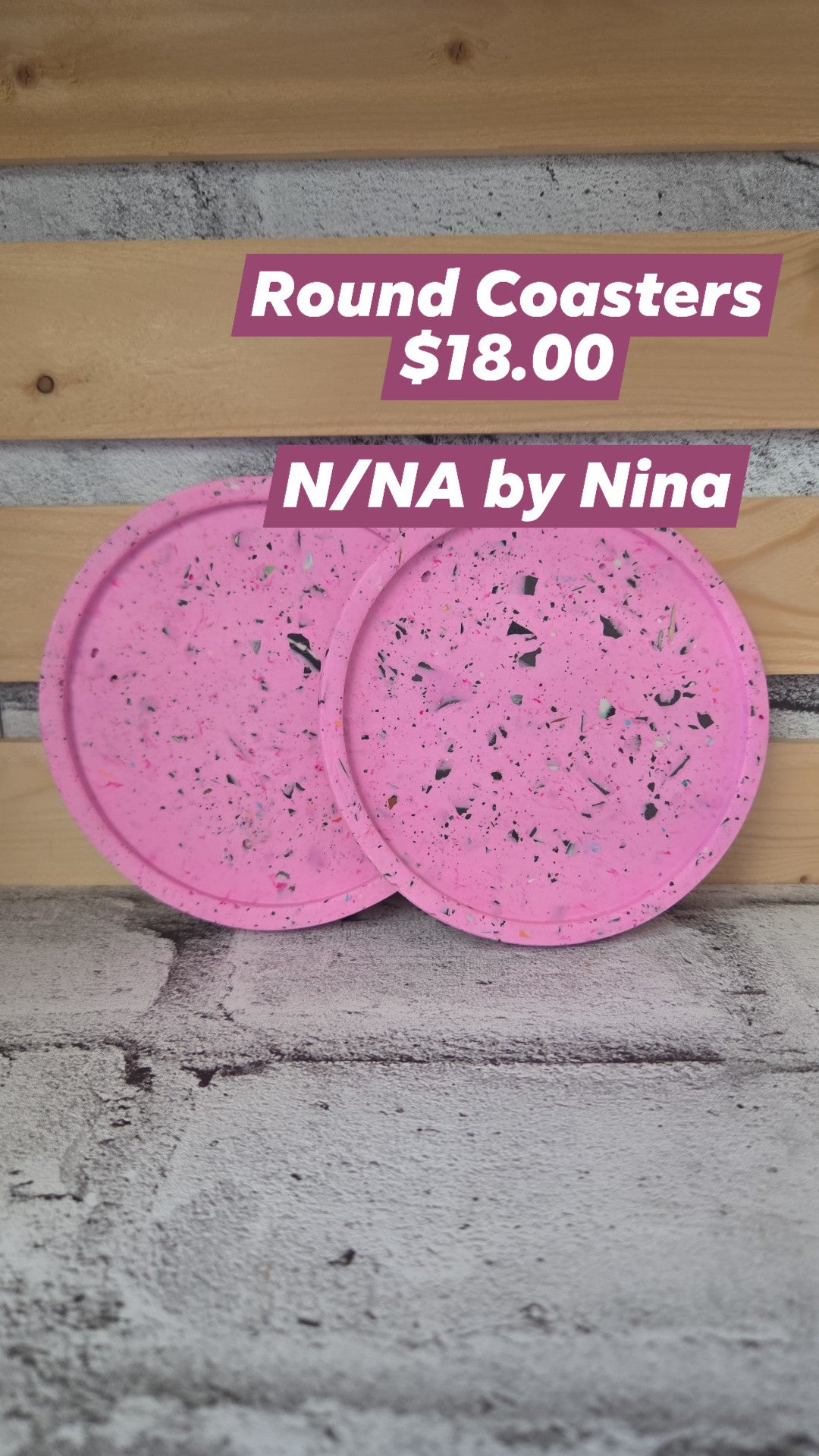 N/NA by Nina - Round Coasters - Pair