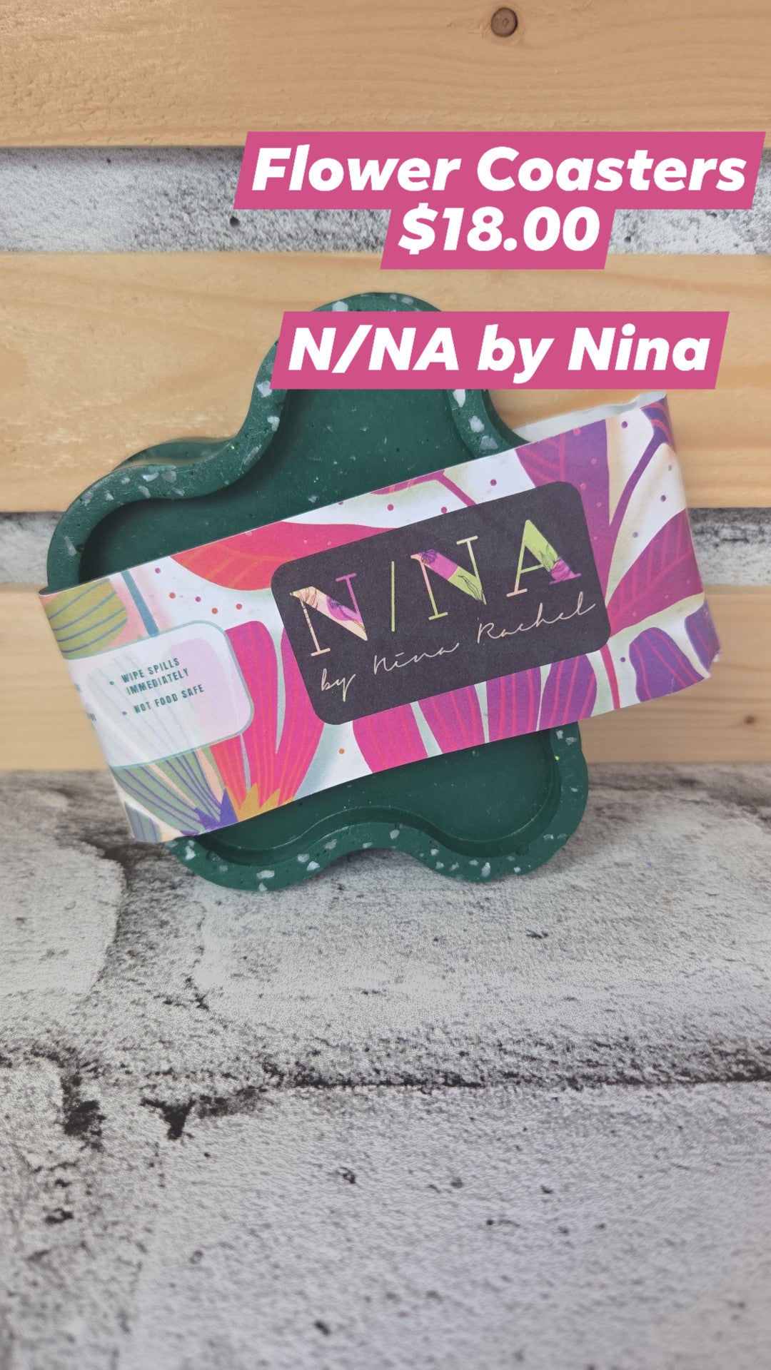N/NA by Nina - Flower Coasters - Pair