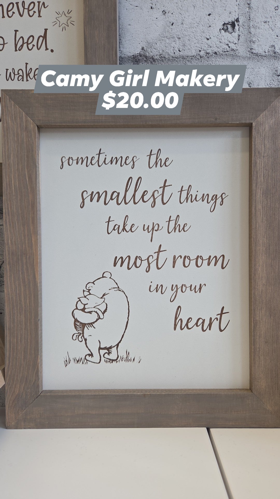 Camy Girl Makery - Sign - Sometimes the smallest things