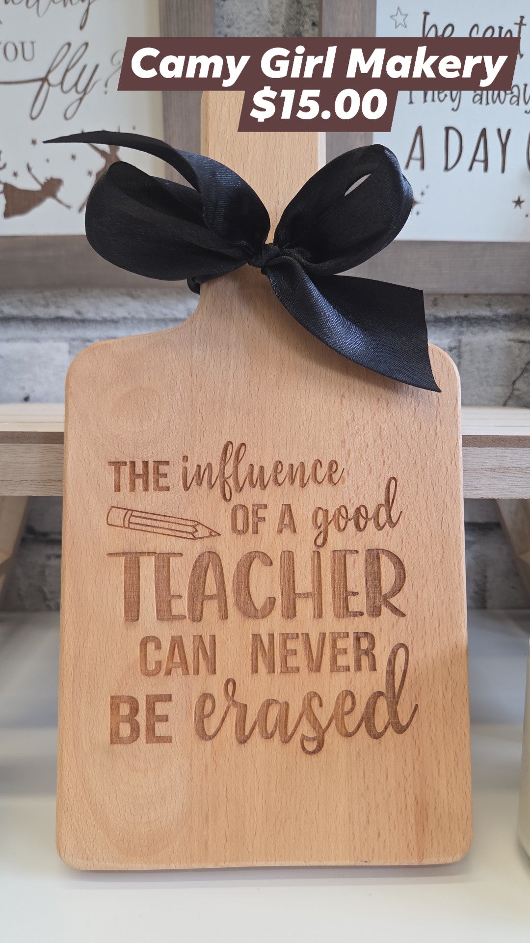 Camy Girl Makery - Cutting Board - Teacher