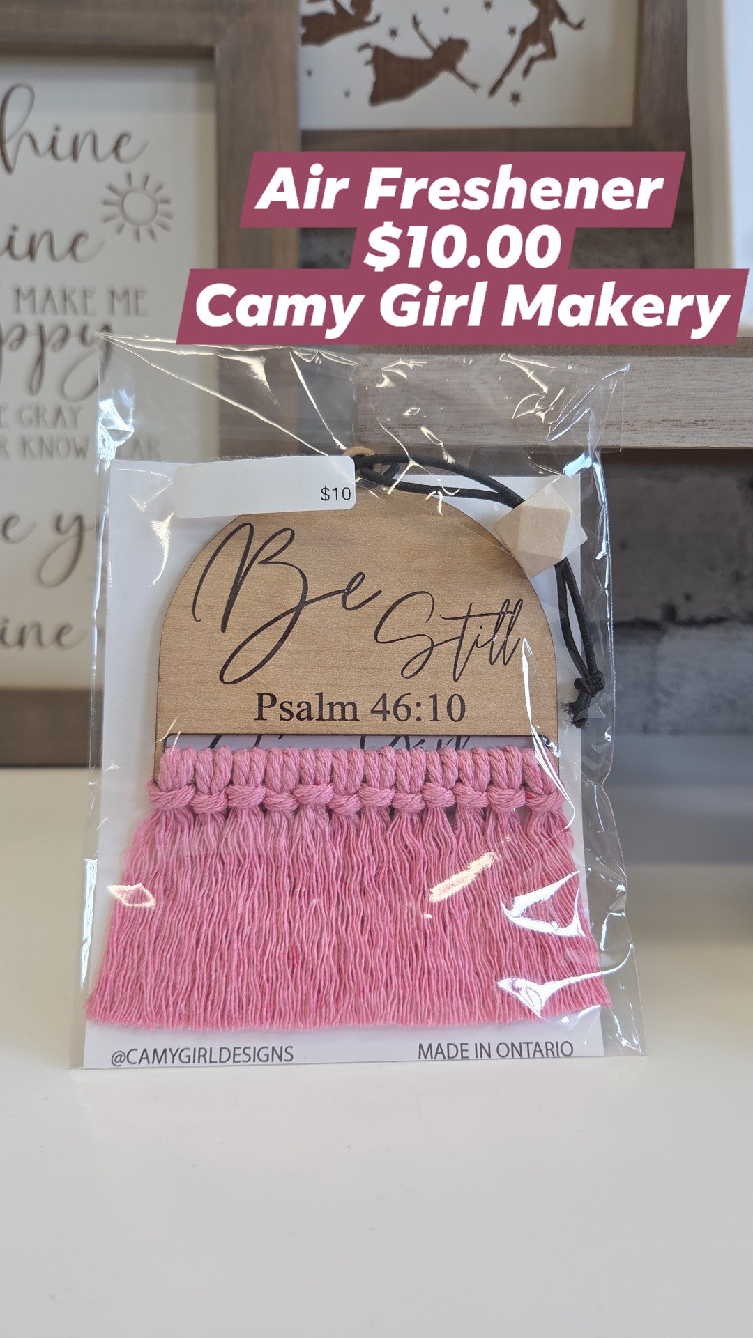 Camy Girl Makery - Car Charms Fresheners - Surprise Saying