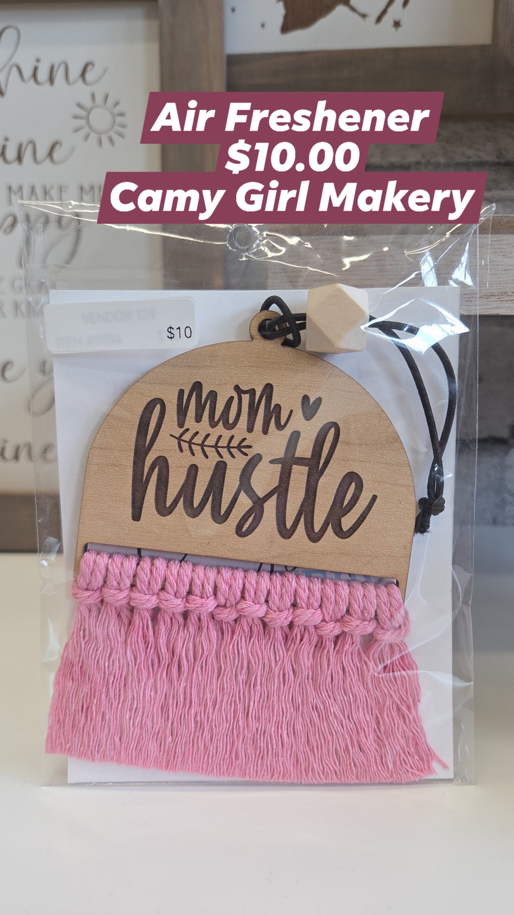Camy Girl Makery - Car Charms Fresheners - Surprise Saying