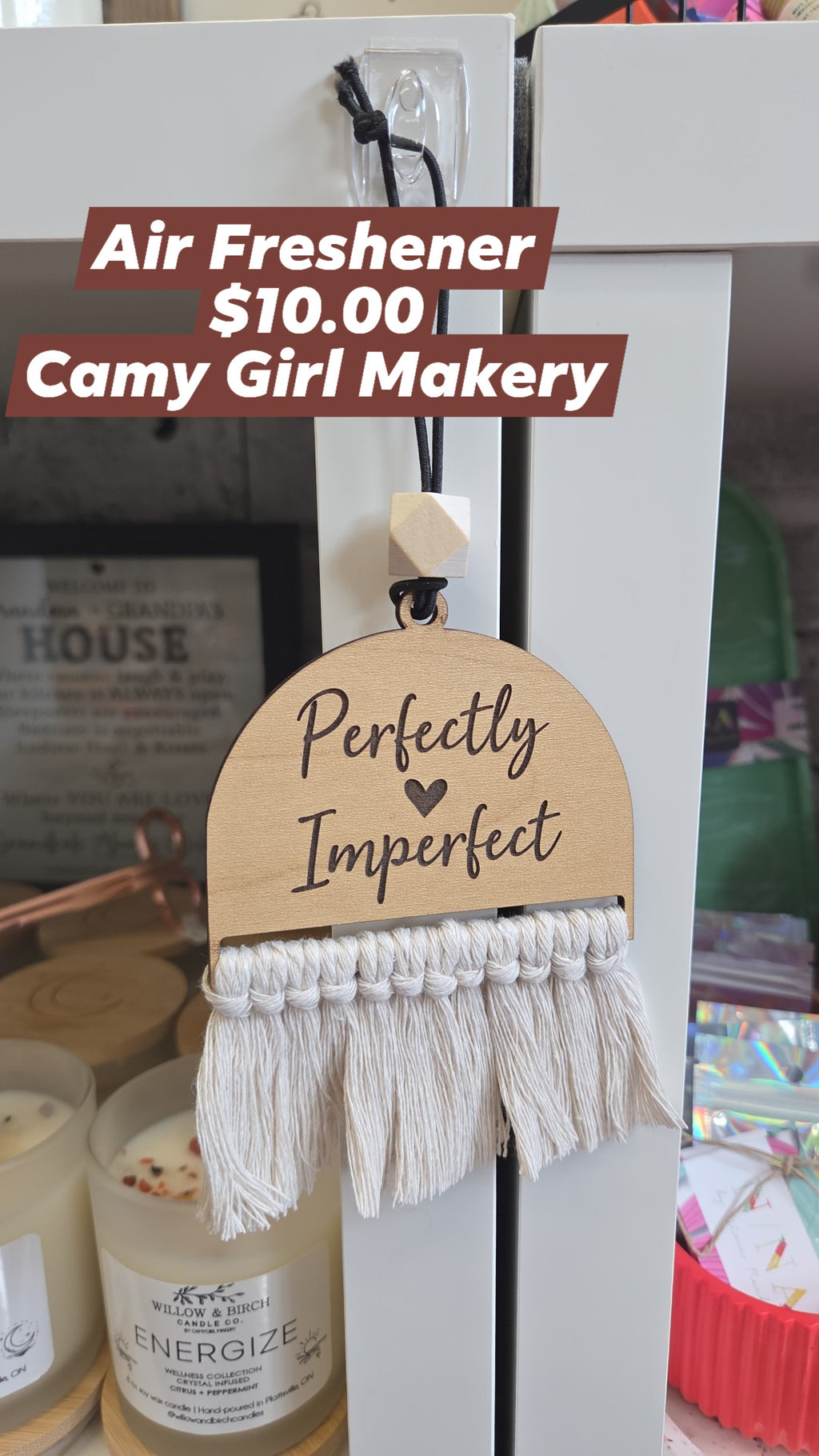 Camy Girl Makery - Car Charms Fresheners - Surprise Saying