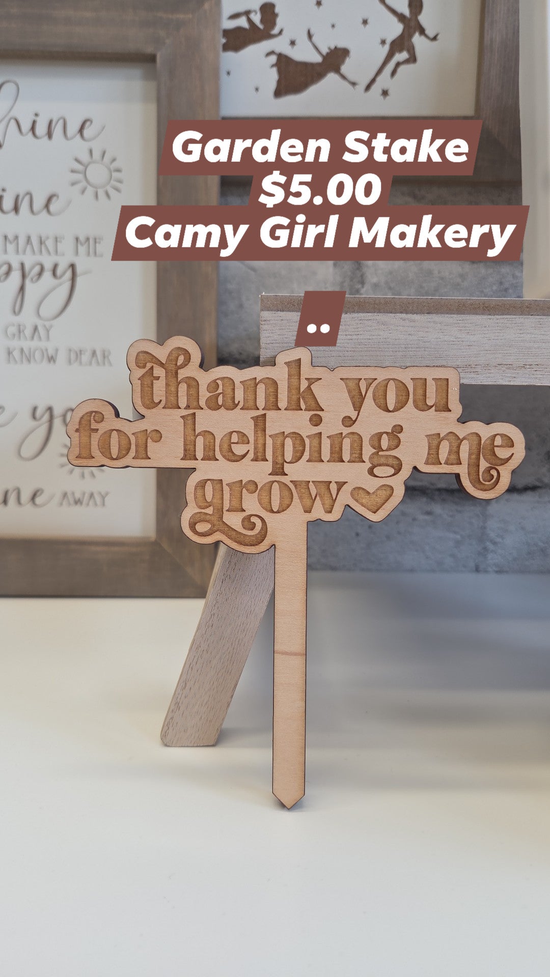 Camy Girl Makery - Garden Stake