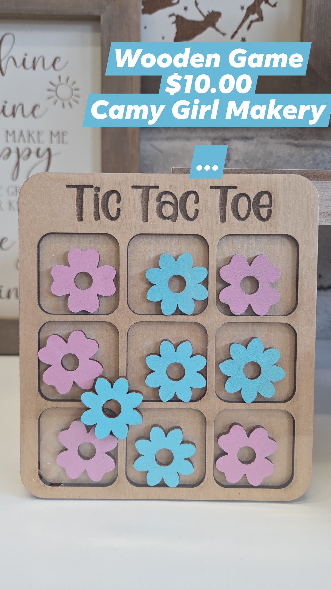 Camy Girl Makery - Tic Tac Toe - Flower