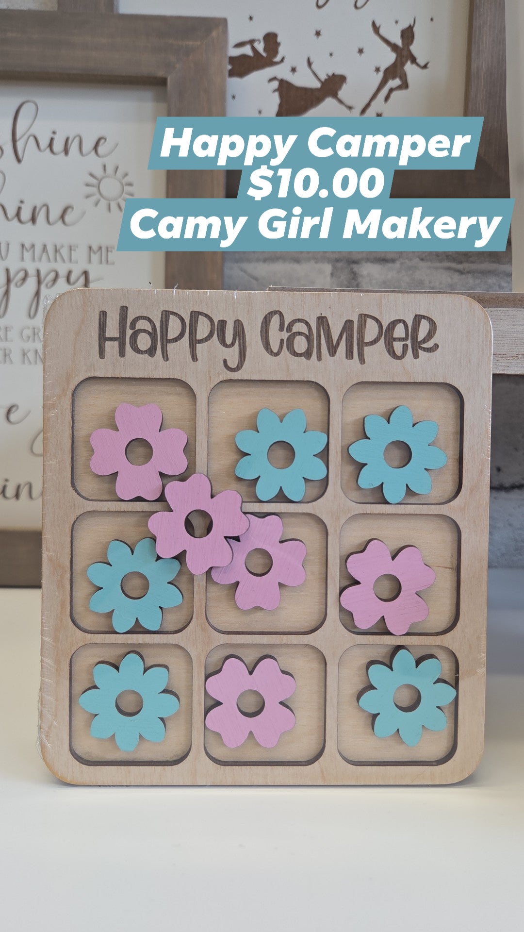 Camy Girl Makery - Tic Tac Toe - Happy Camper