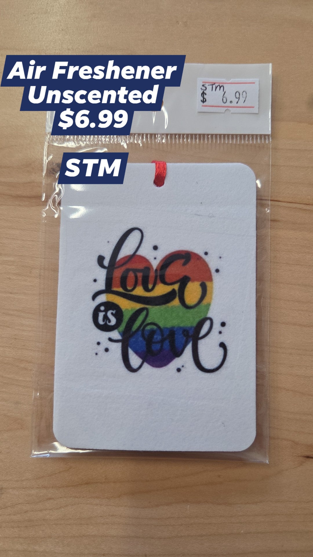 STM - Air Freshener - Non-Scented - Pride, Love is Love