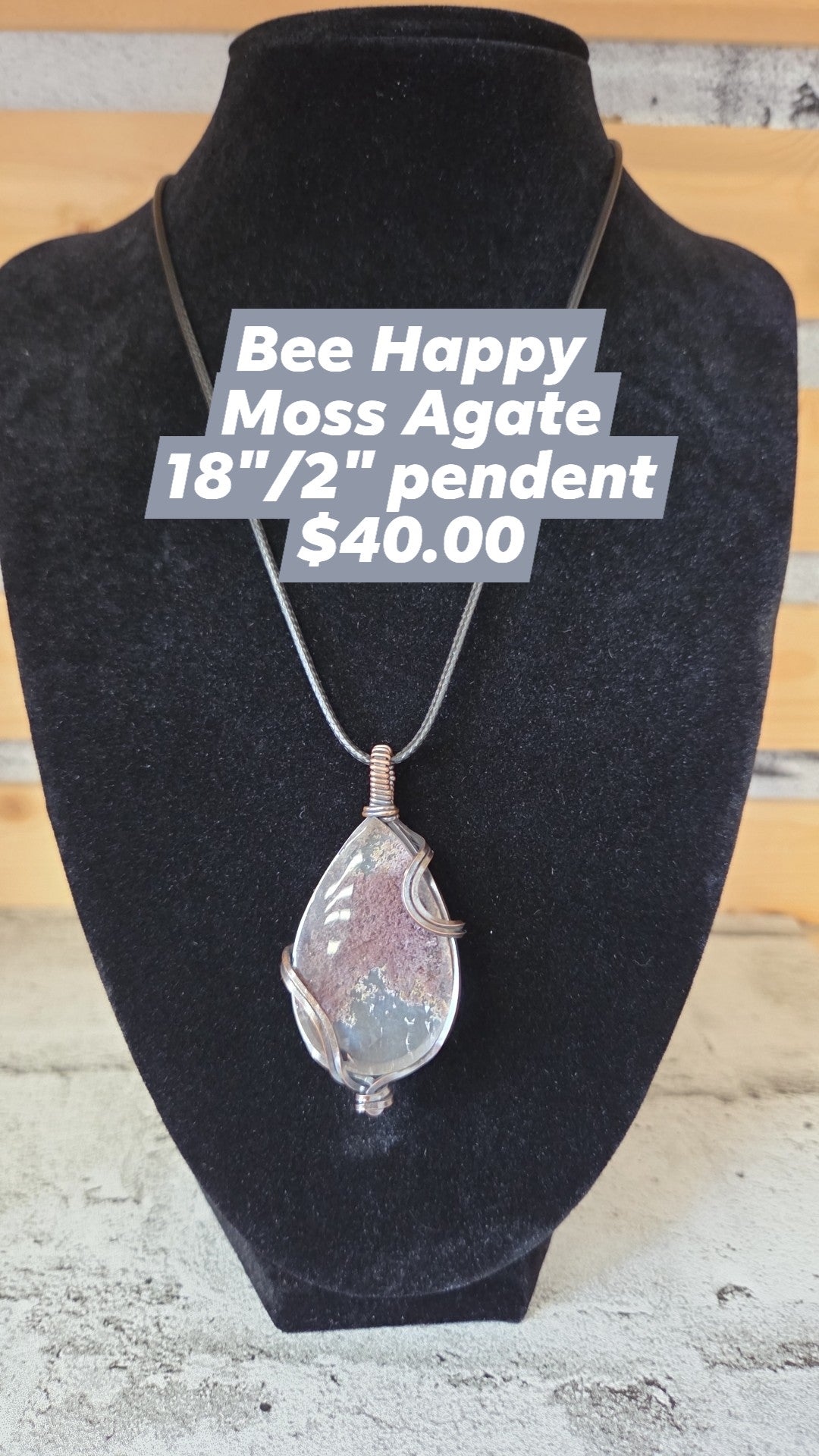 Bee Happy - Moss Agate