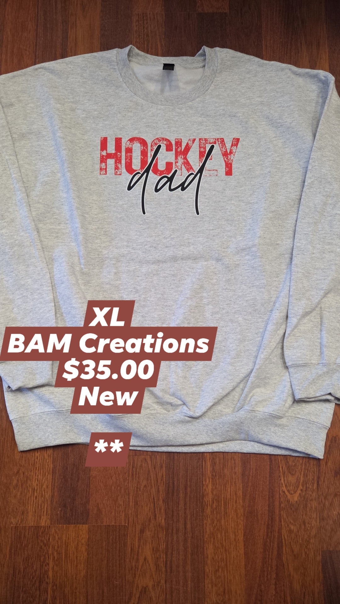 Bam Creations - Men's XL - New - Hockey Dad