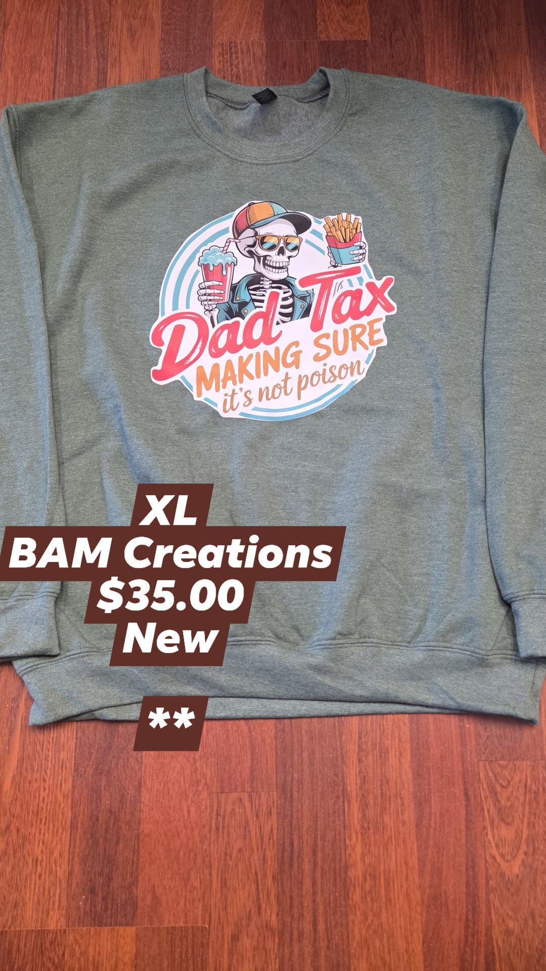 Bam Creations - Men's XL - New - Dad Tax