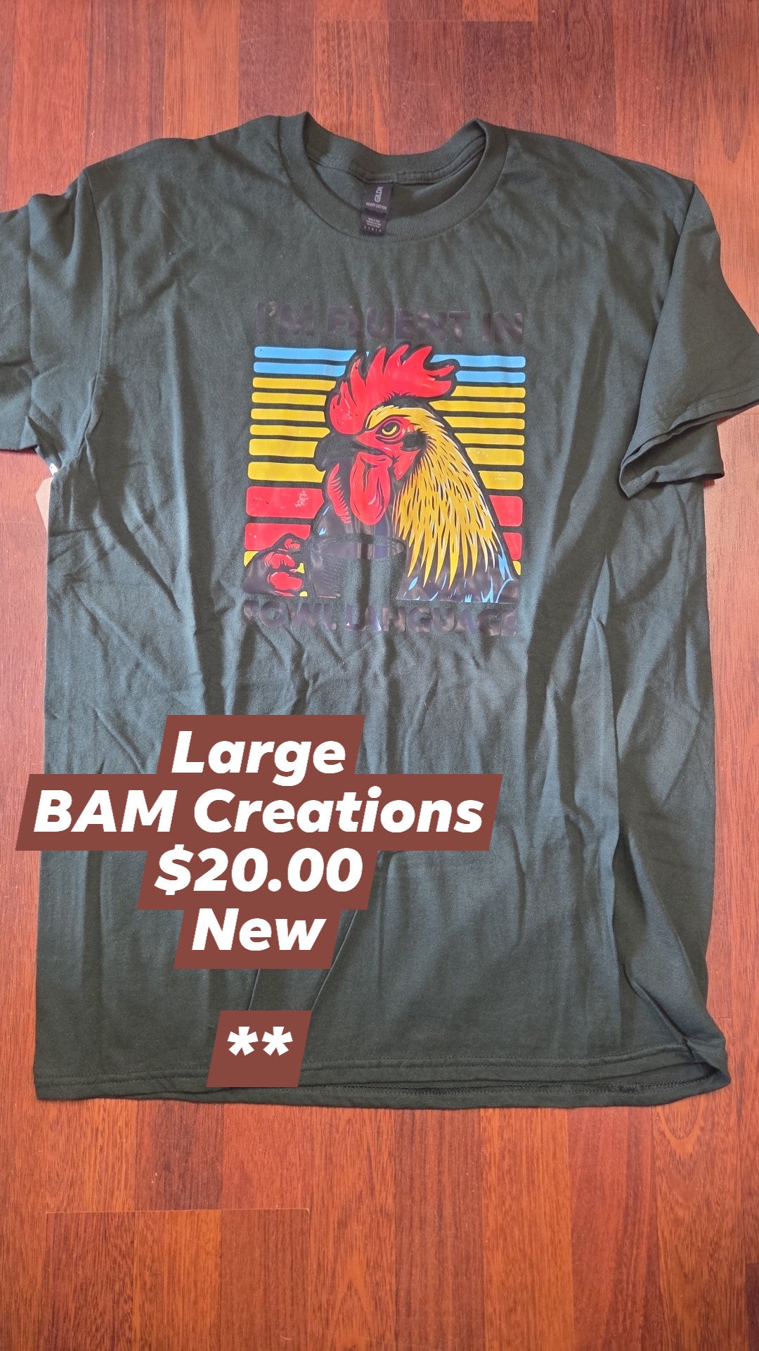 Bam Creations - Men's Large - New - I'm Fluent in