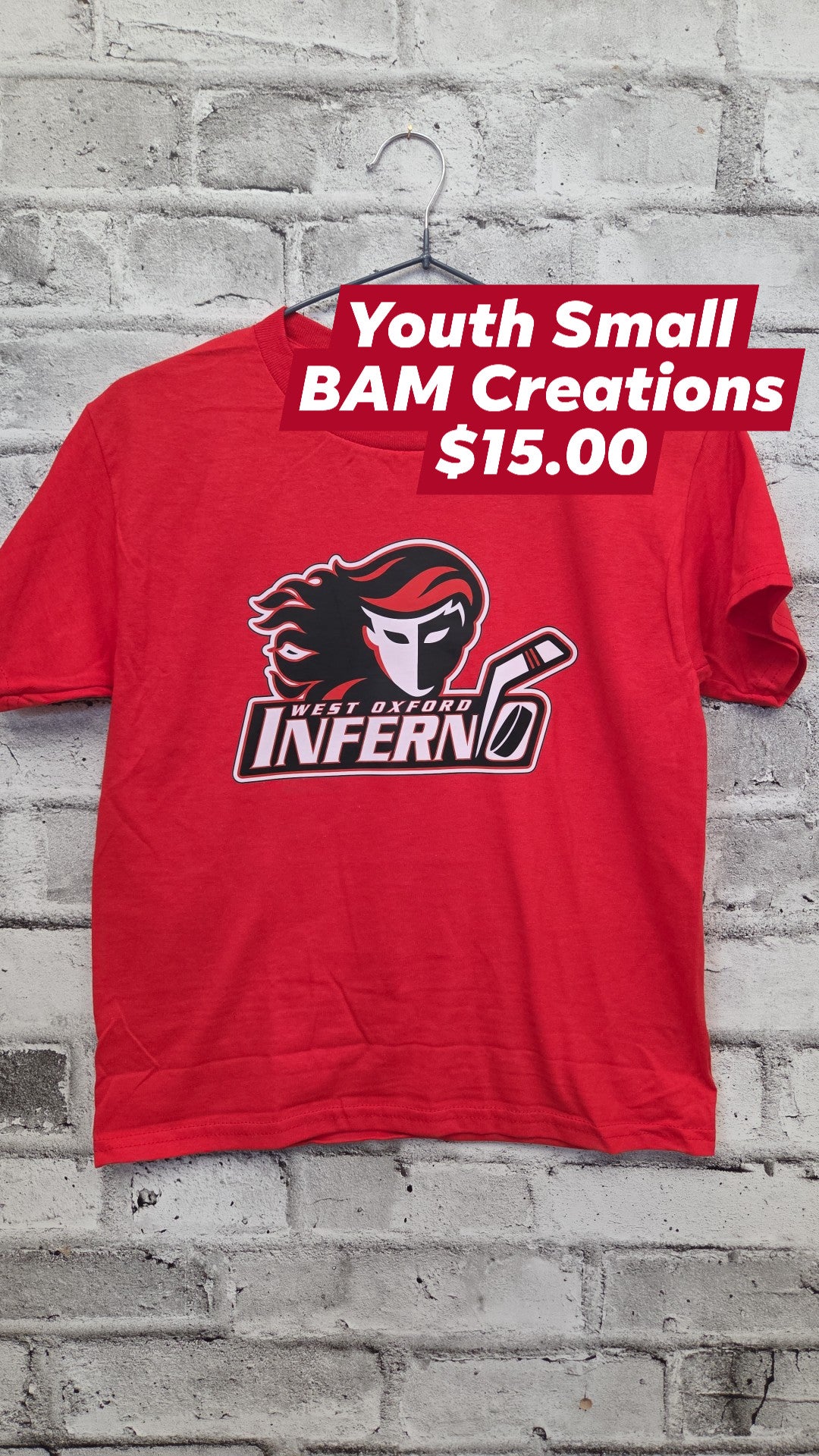 BAM Creations - Inferno - Youth Small - Red Tee
