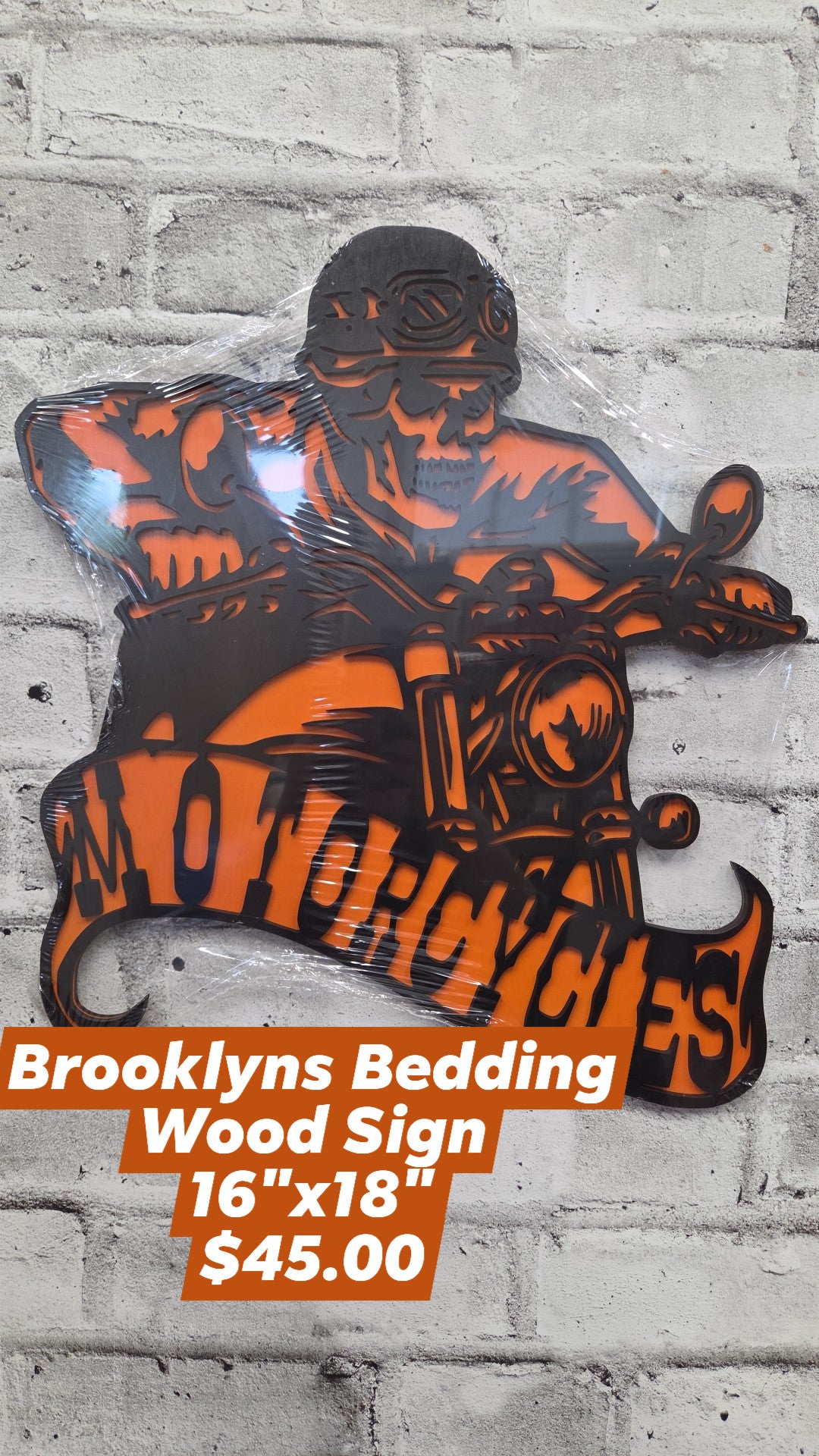 Brooklyn's Bedding - Sign - Motorcycle