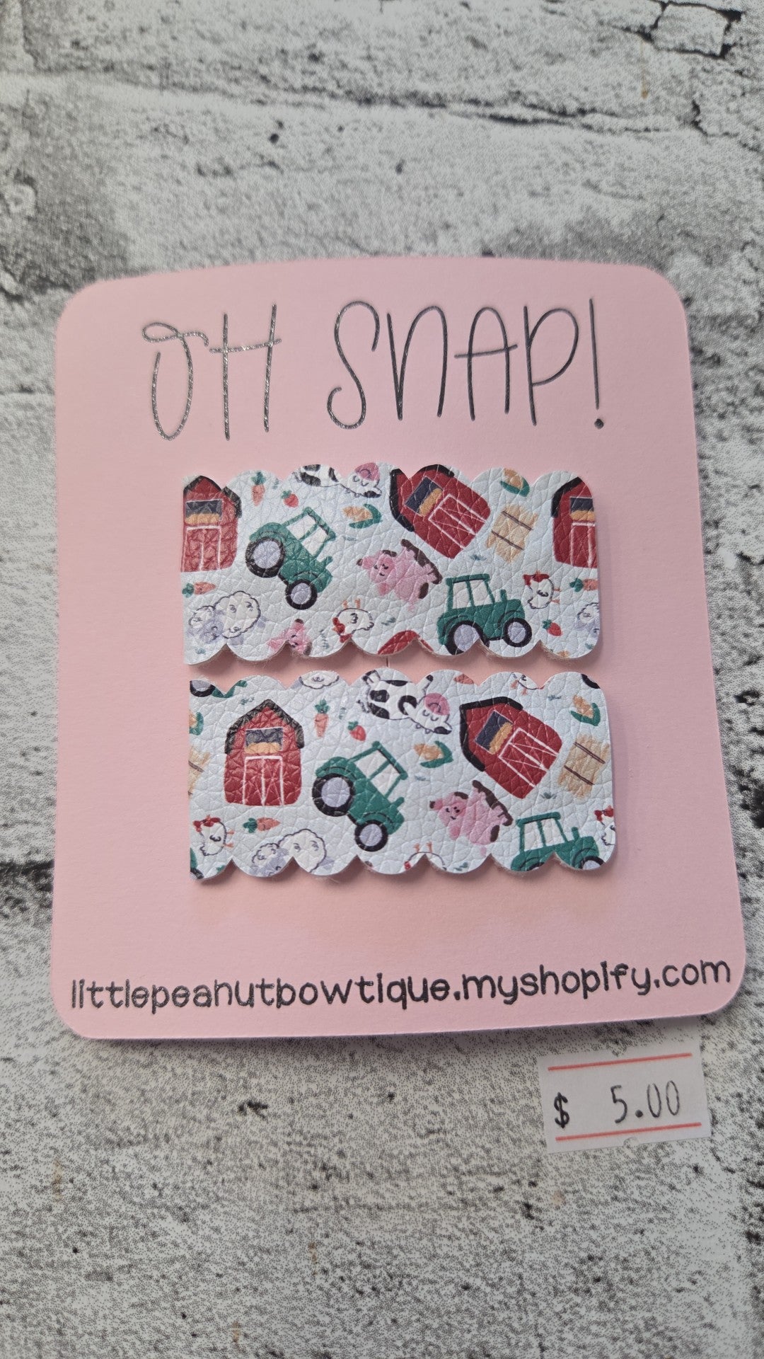 Little Peanut Bowtique - Snap Clips - Farms