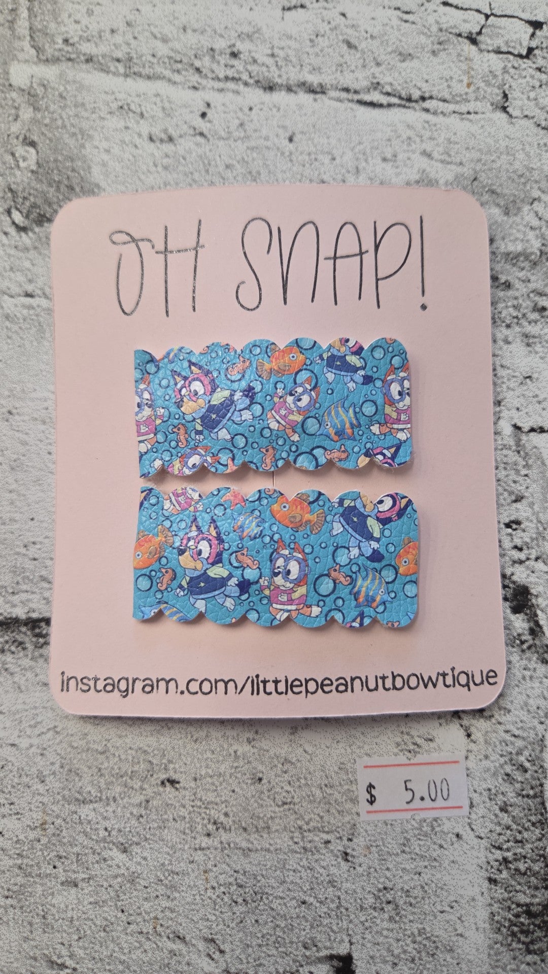 Little Peanut Bowtique - Snap Clips - Bluey