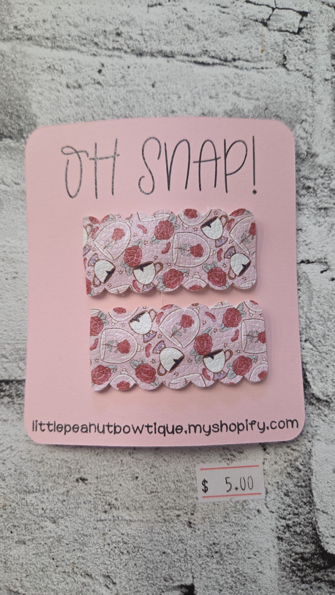 Little Peanut Bowtique - Snap Clips - Tea Cup - Chips