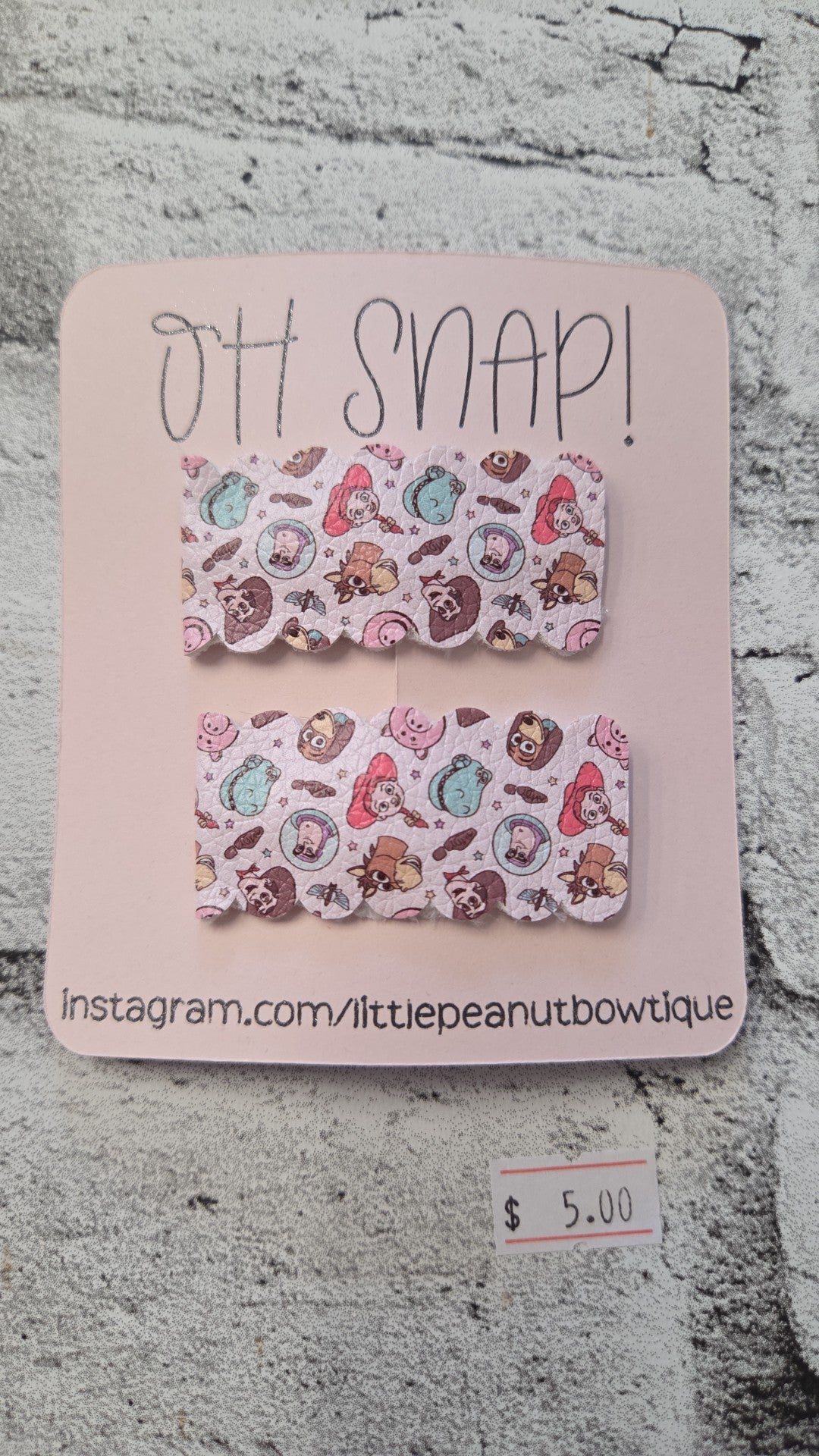 Little Peanut Bowtique - Snap Clips - Toy Story