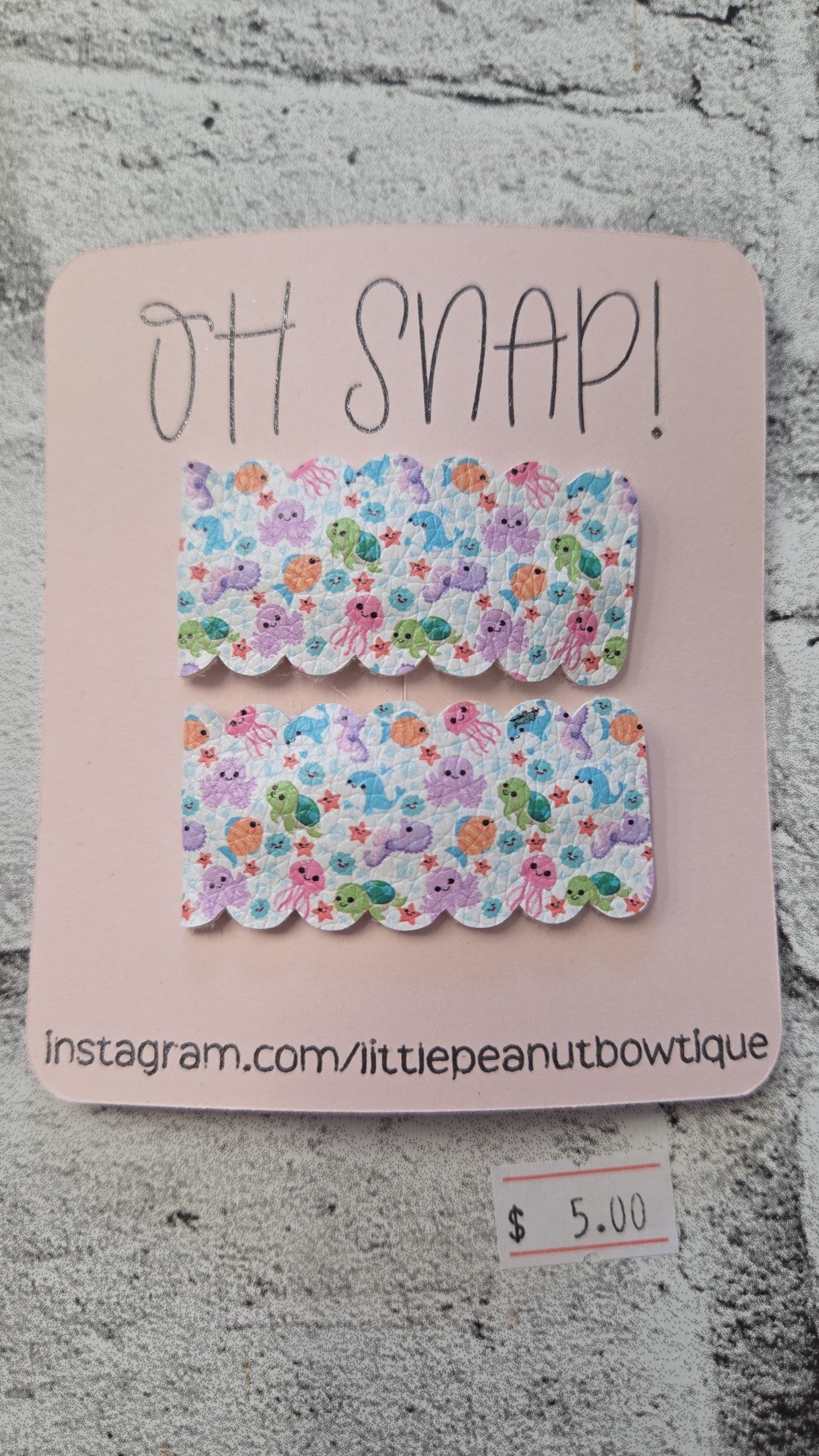 Little Peanut Bowtique - Snap Clips - Turtles