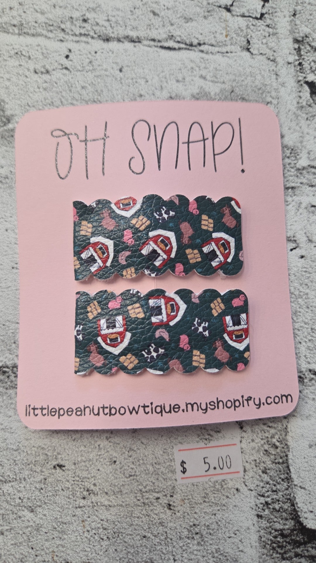 Little Peanut Bowtique - Snap Clips - Farm