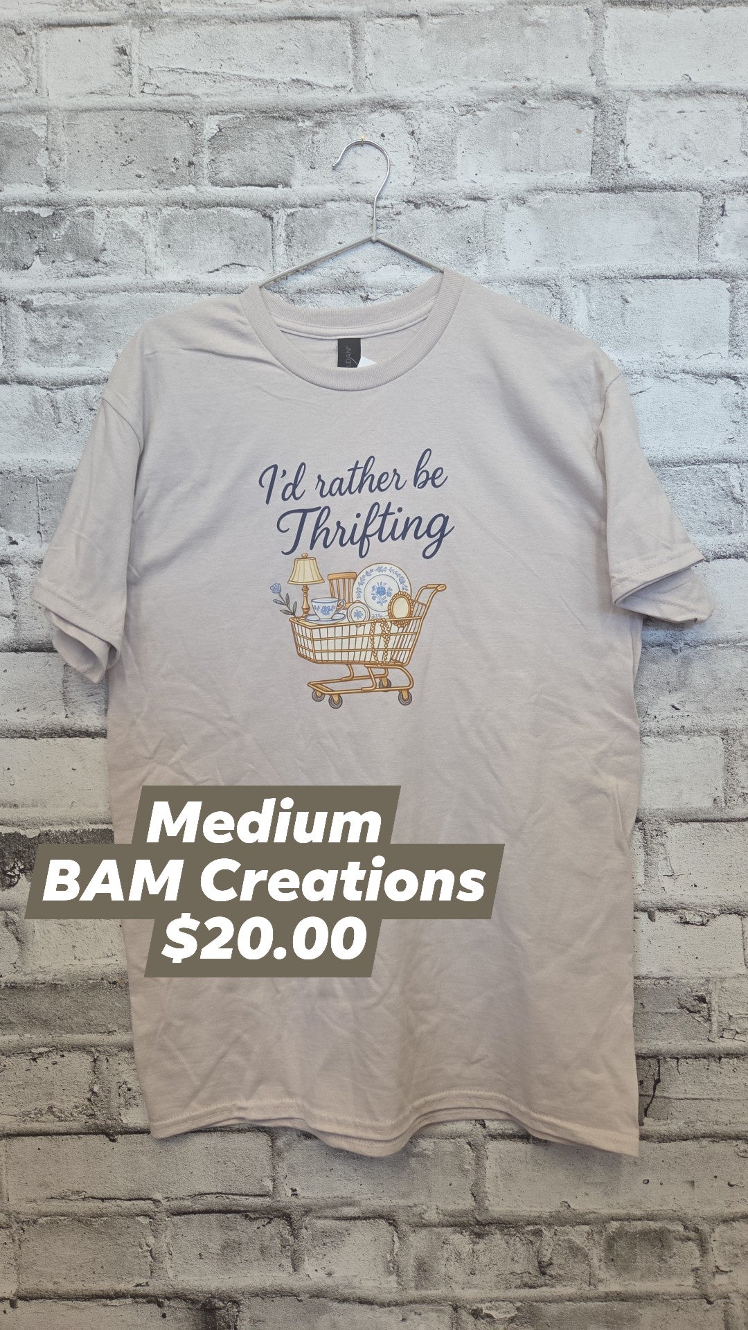 BAM Creations - Medium - I'd rather be thrifting